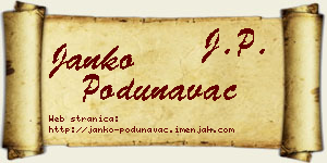 Janko Podunavac vizit kartica